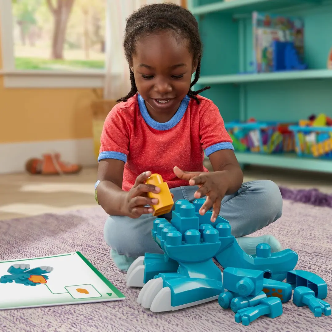 Mega Bloks Fisher-Price Bouw en Hap Dinosaurus T-Rex - 25 Stuks - Meerkleurig