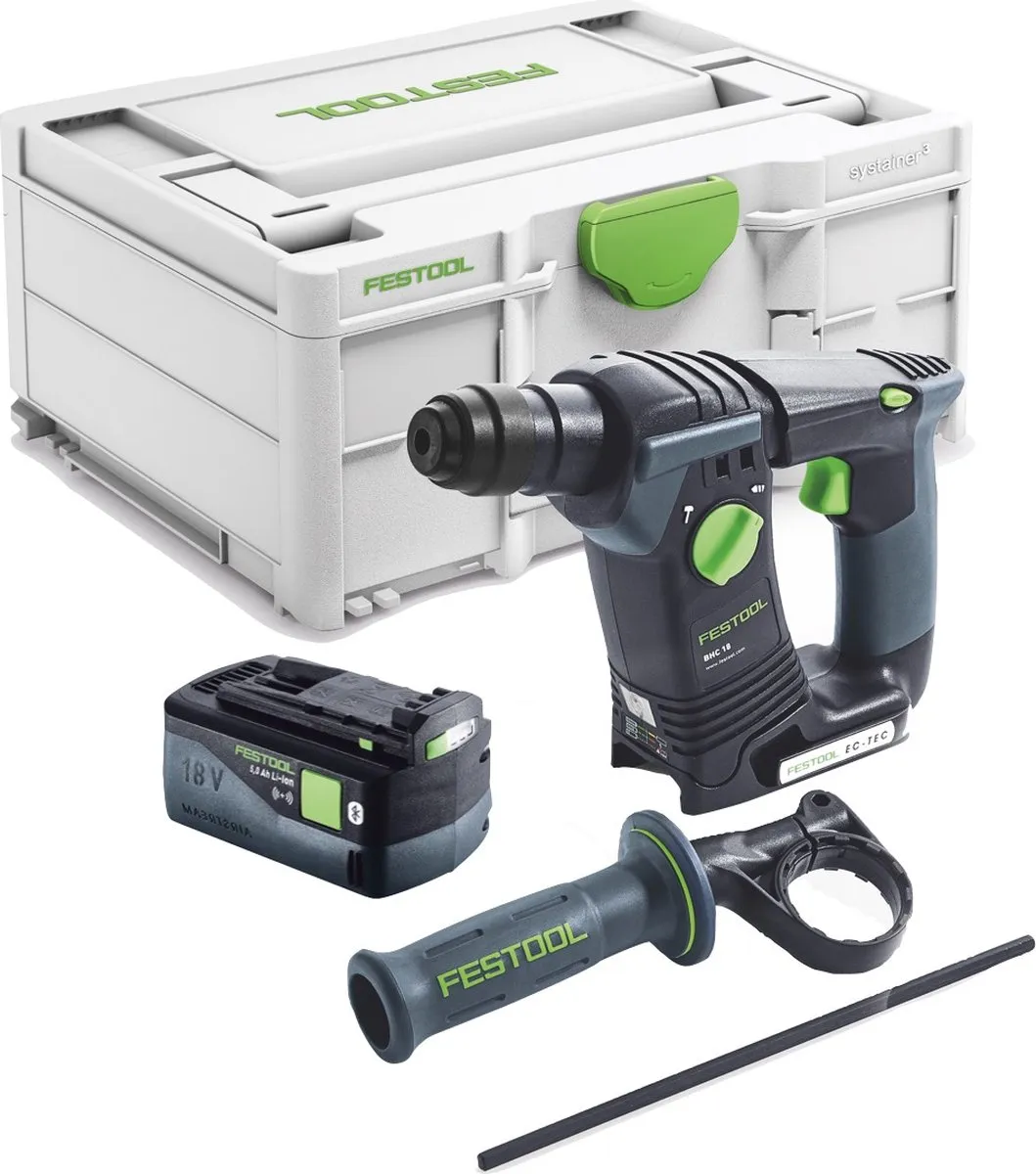 Festool BHC 18-Basic Accuboormachine 18V SDS-Plus - 1x 5,0Ah - afbeelding 3 van 6
