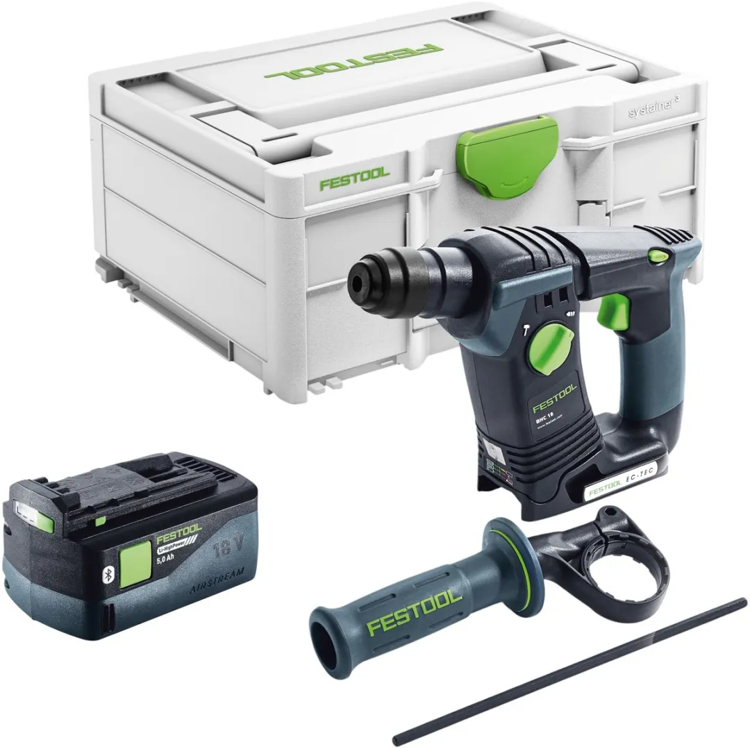 Festool BHC 18-Basic Accuboormachine 18V SDS-Plus - 1x 5,0Ah - afbeelding 2 van 6