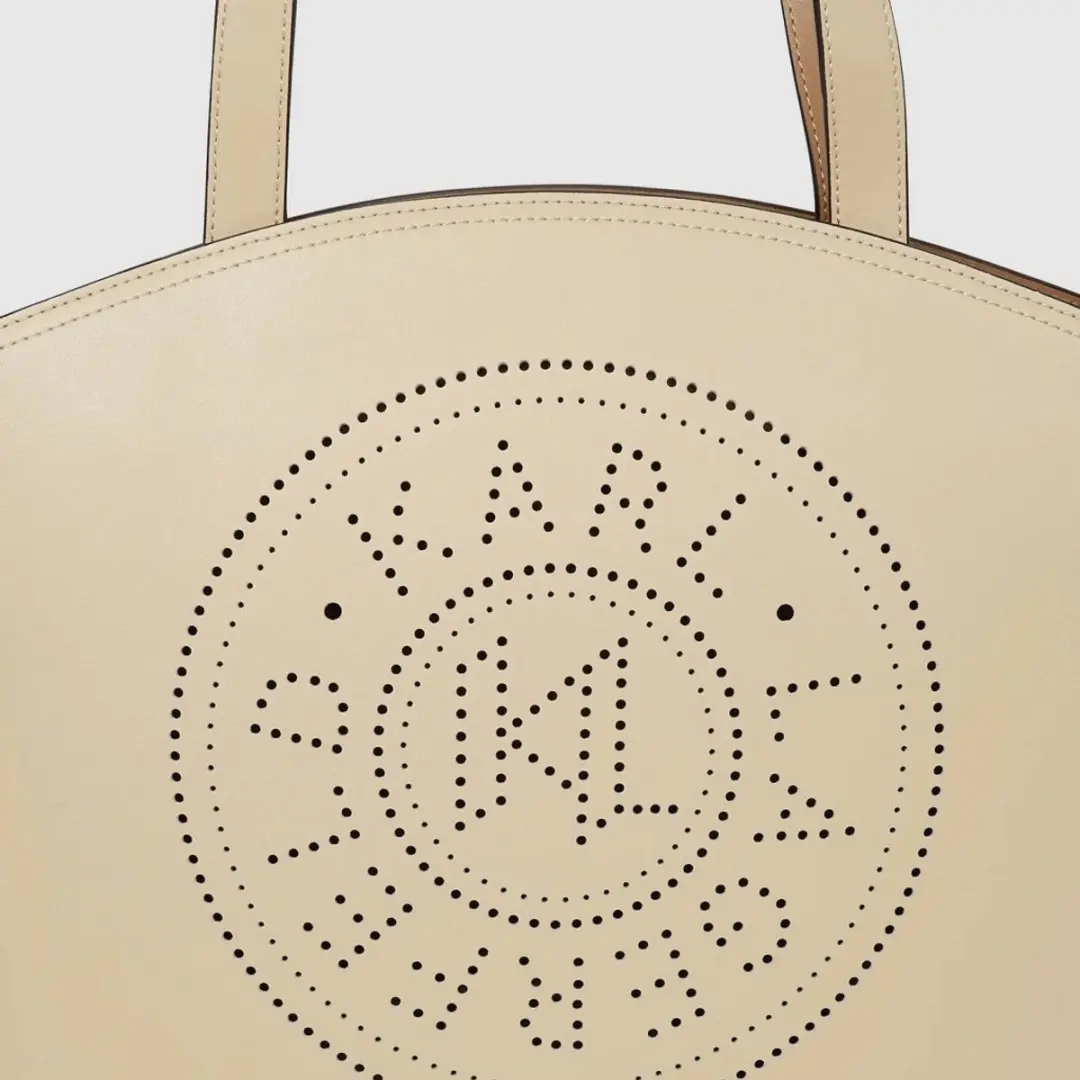 Karl Lagerfeld K Circle Mid Zip Tote - Beige