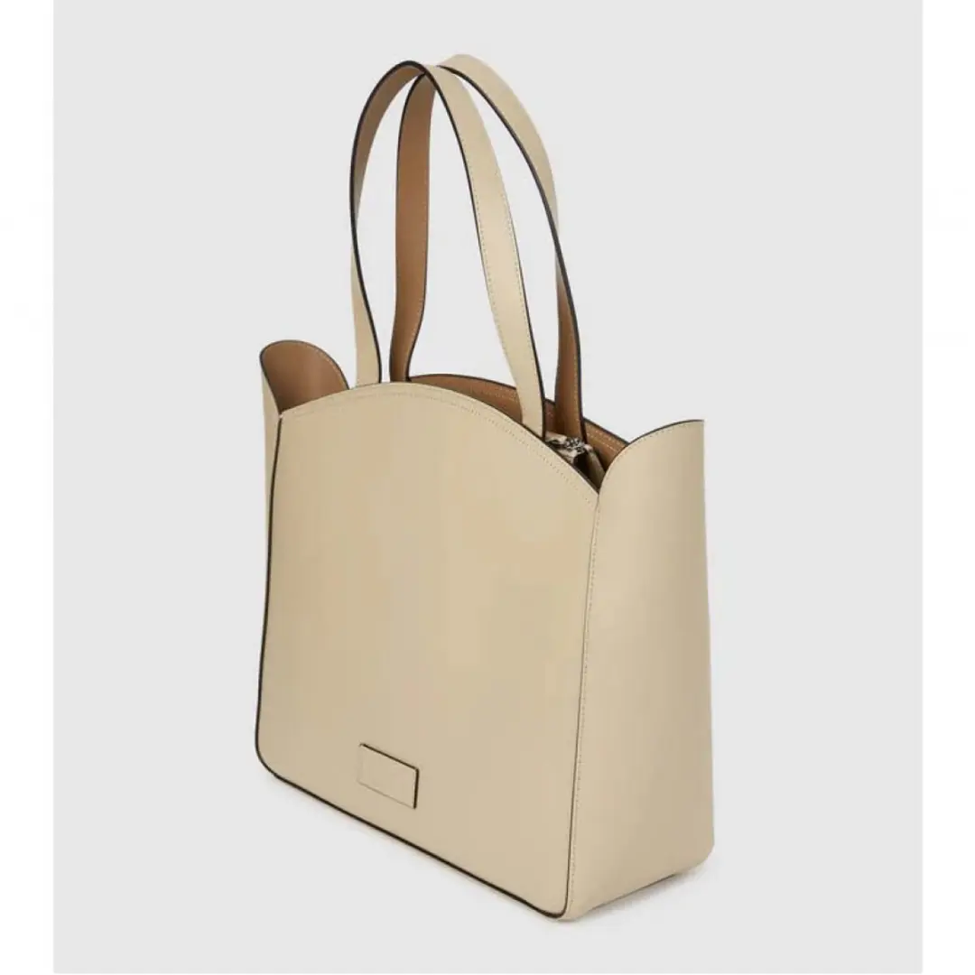 Karl Lagerfeld K Circle Mid Zip Tote - Beige