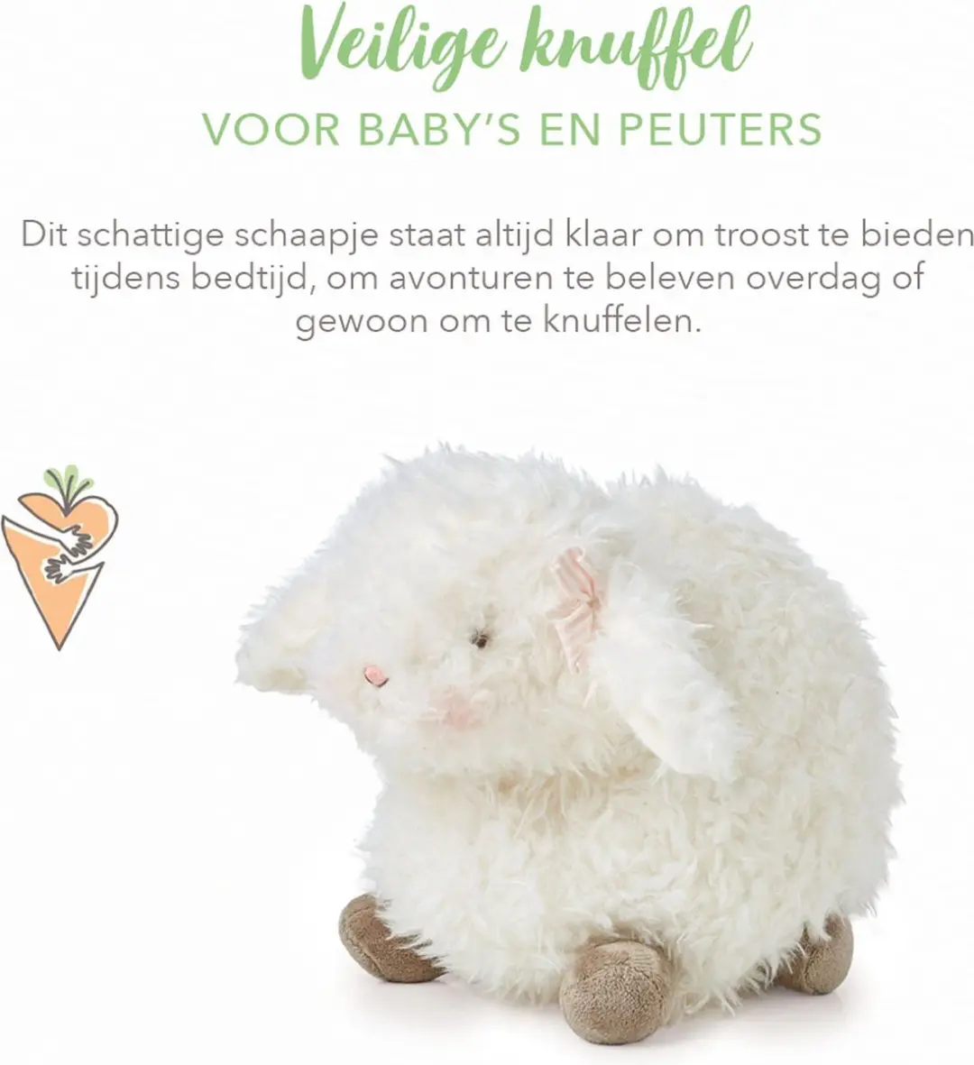 Bunnies By The Bay Baa-bs Het Schaap Knuffel 30cm - Wit