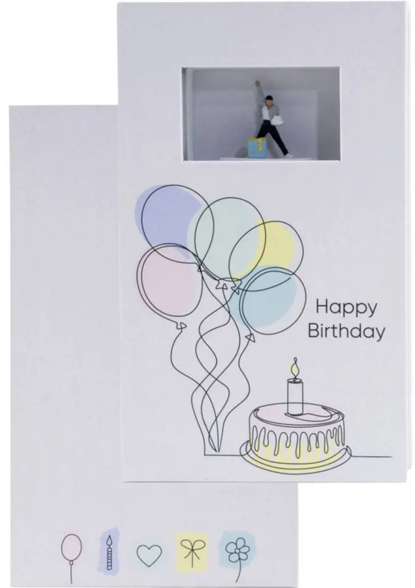 Noch 0099507 Cadeaubox Happy Birthday Figuren Schaal 0
