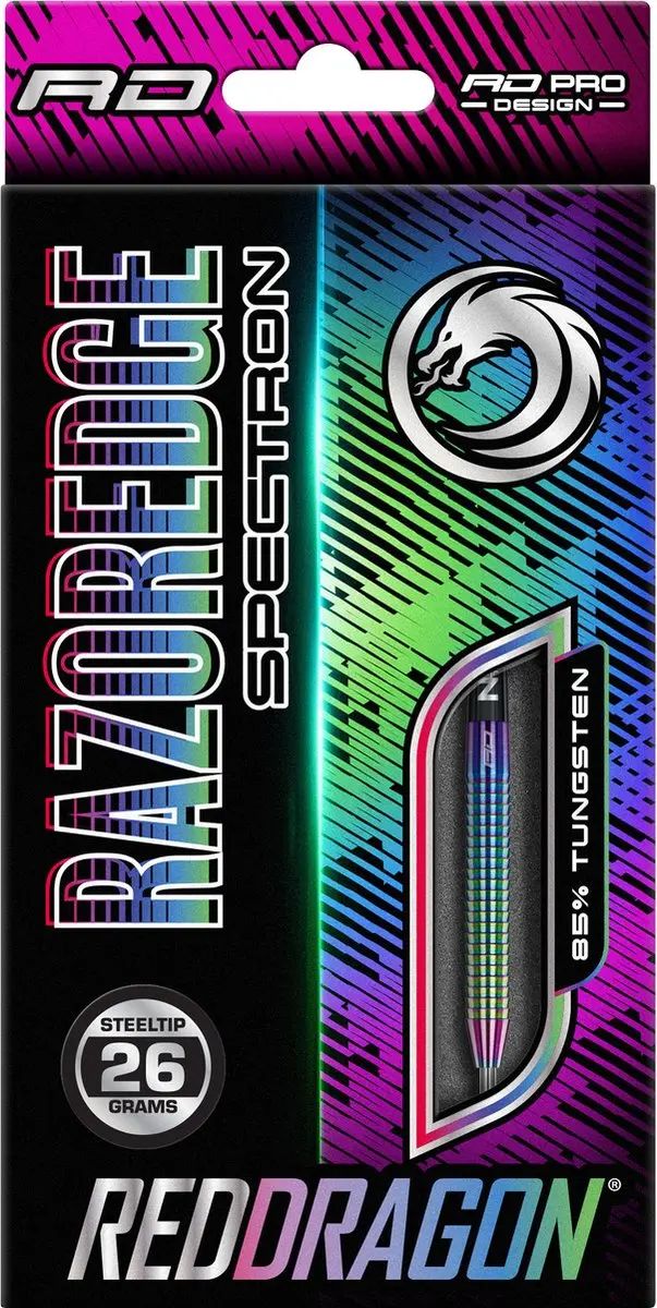 Red Dragon Razor Edge Spectron Dartpijlen - 3 Stuks - Regenboog