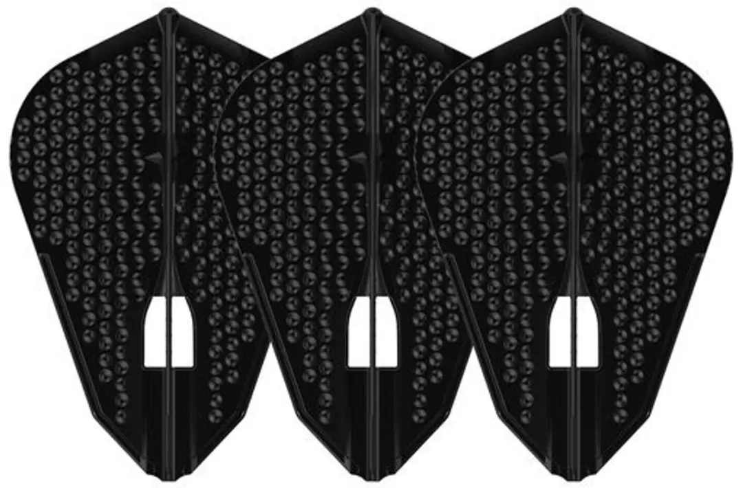L-Style Champagne L9D Dimple Fantail Dart Flights - Zwart - 3 Stuks