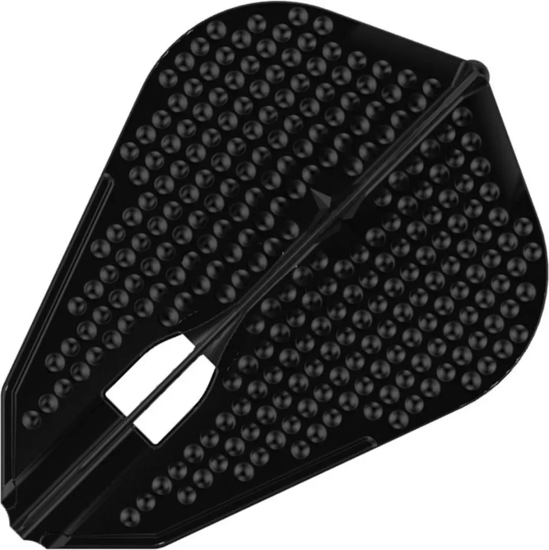 L-Style Champagne L9D Dimple Fantail Dart Flights - Zwart - 3 Stuks