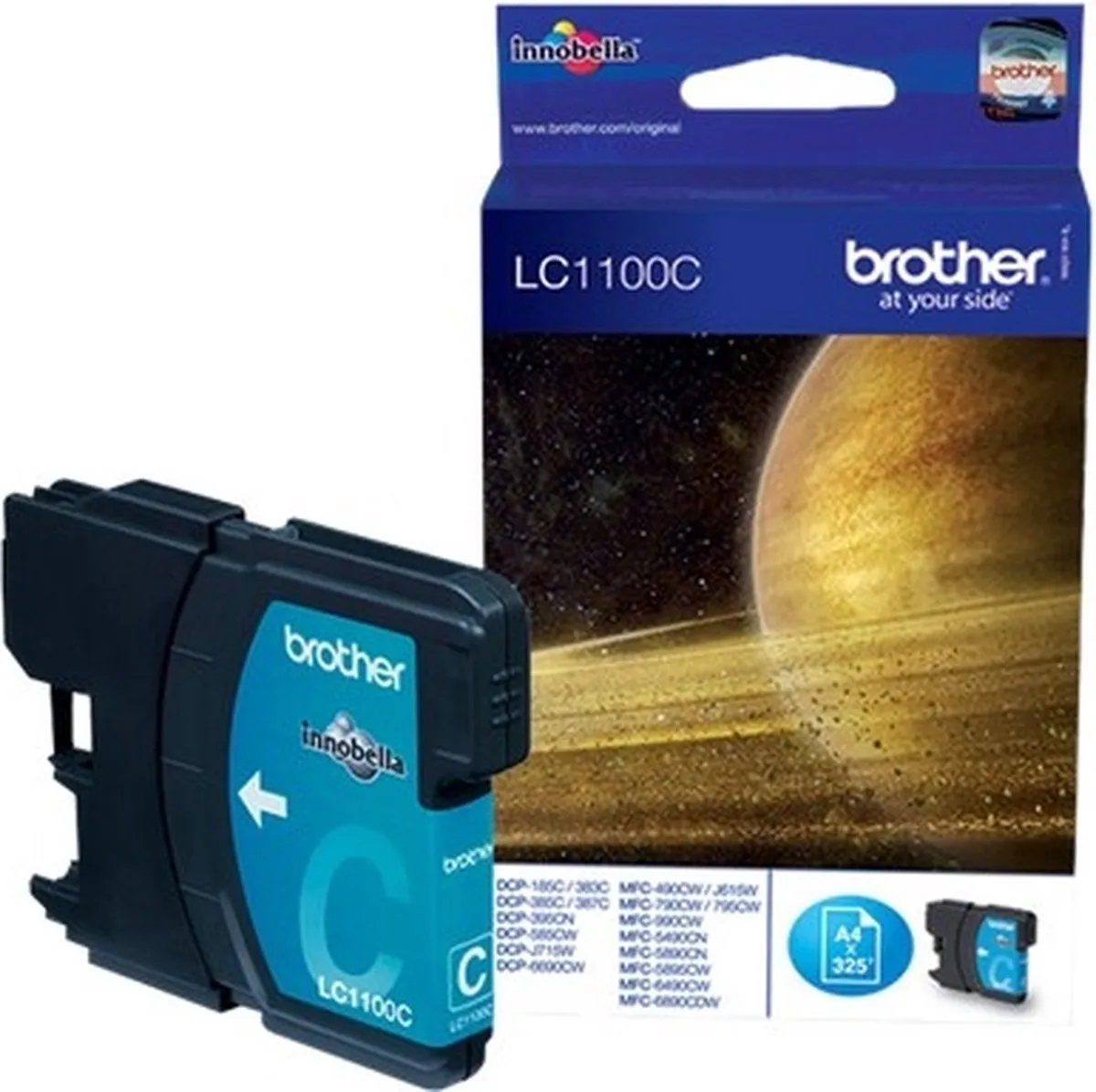 Brother LC-1100C Inktcartridge - Cyaan - 5 Stuks