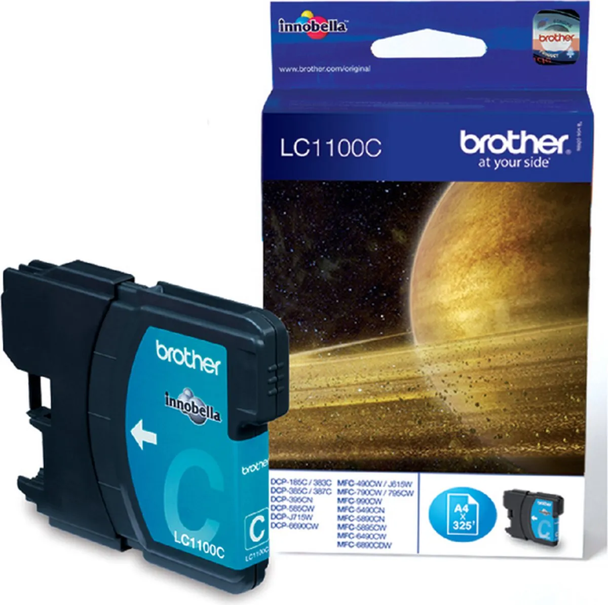 Brother LC-1100C Inktcartridge - Cyaan - 5 Stuks