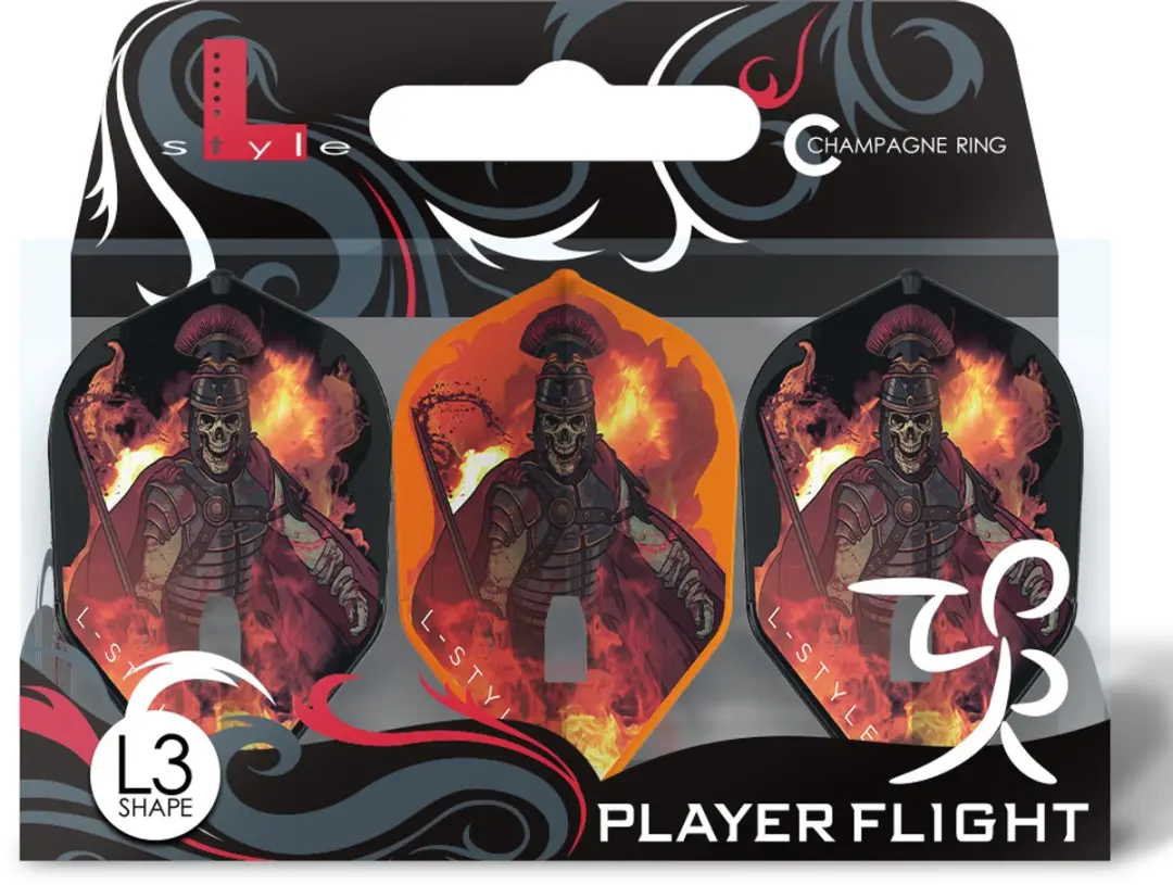 L-Style Champagne L3 Shape Dart Flights - 3 Stuks