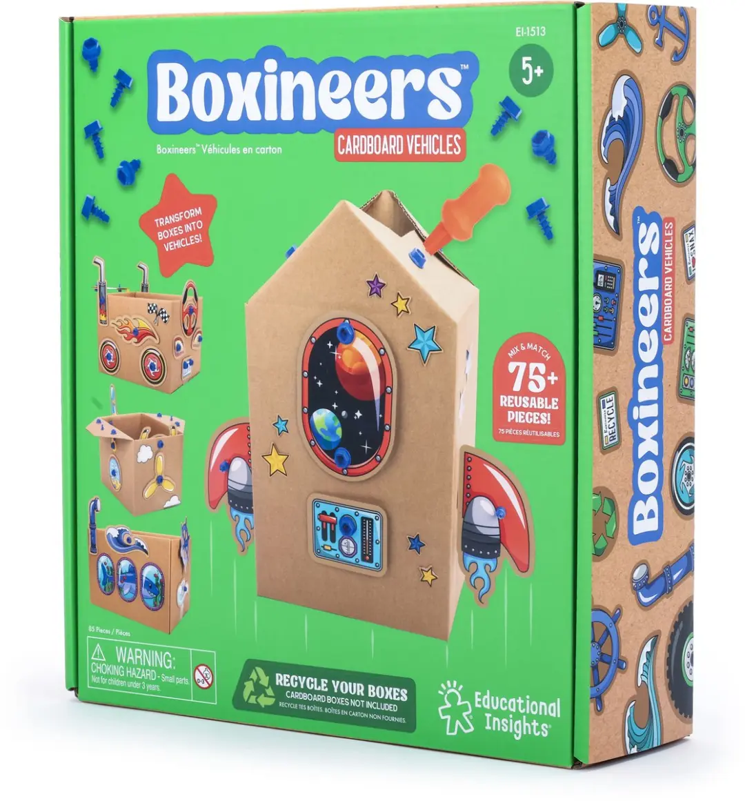 Learning Resources Boxineers Kartonnen Voertuigen 87 Stuks