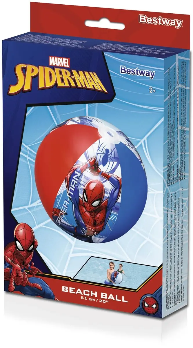 Bestway Marvel Spider-Man Opblaasbare Strandbal - Multicolor - afbeelding 6 van 6