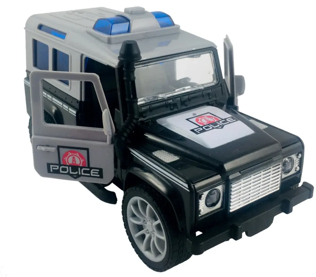 Dickie Jeep Politie Terreinwagen 1:20 - Blauw/Grijs/Zwart - afbeelding 2 van 5