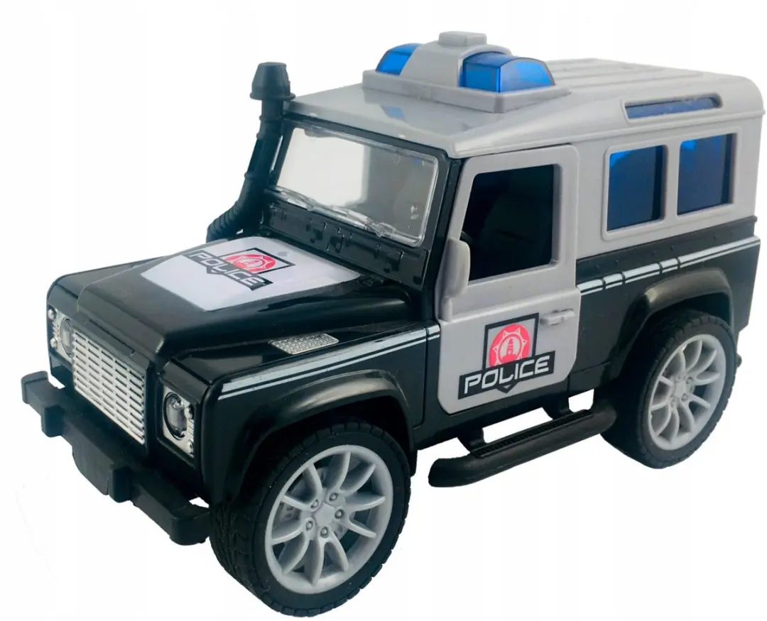 Dickie Jeep Politie Terreinwagen 1:20 - Blauw/Grijs/Zwart - afbeelding 3 van 5
