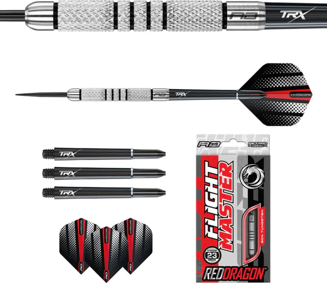 Red Dragon Valiant 80% Dartpijlen 3 Stuks - Zilver/Zwart