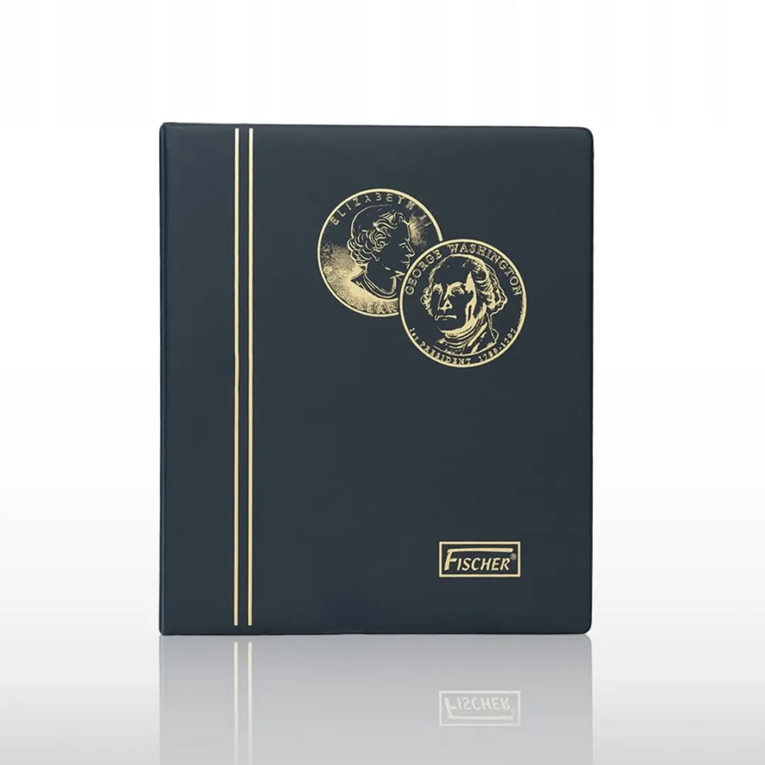 Fischer Premium Muntalbum 224 Munten - Marineblauw