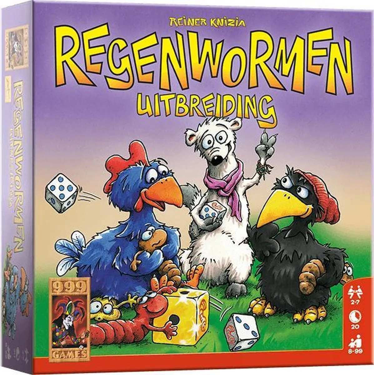 999 Games Regenwormen Uitbreiding Dobbelspel - 7 Spelers - Multi