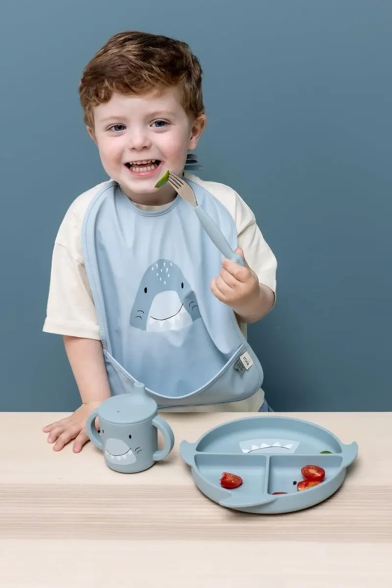 Trixie Siliconen Tuitbeker Mr. Shark - Blauw - Antilek