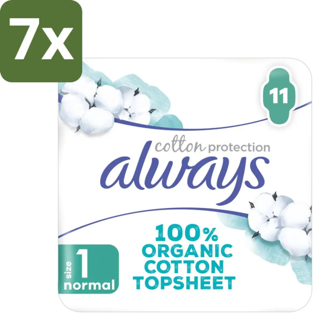 Always Bio Cotton Protection Ultra Normal Maandverband 11 Stuks