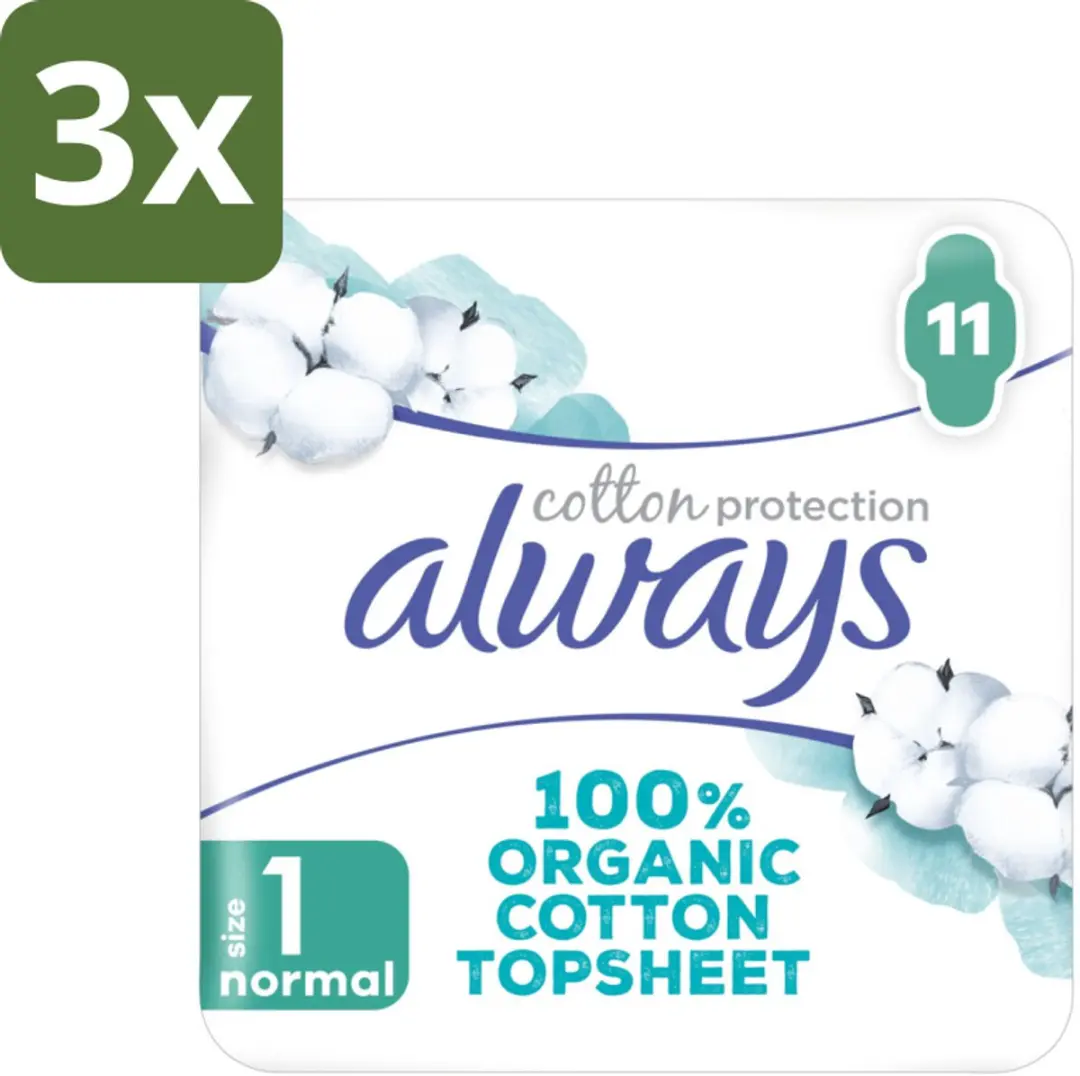 Always Bio Cotton Protection Ultra Maandverband 11 Stuks