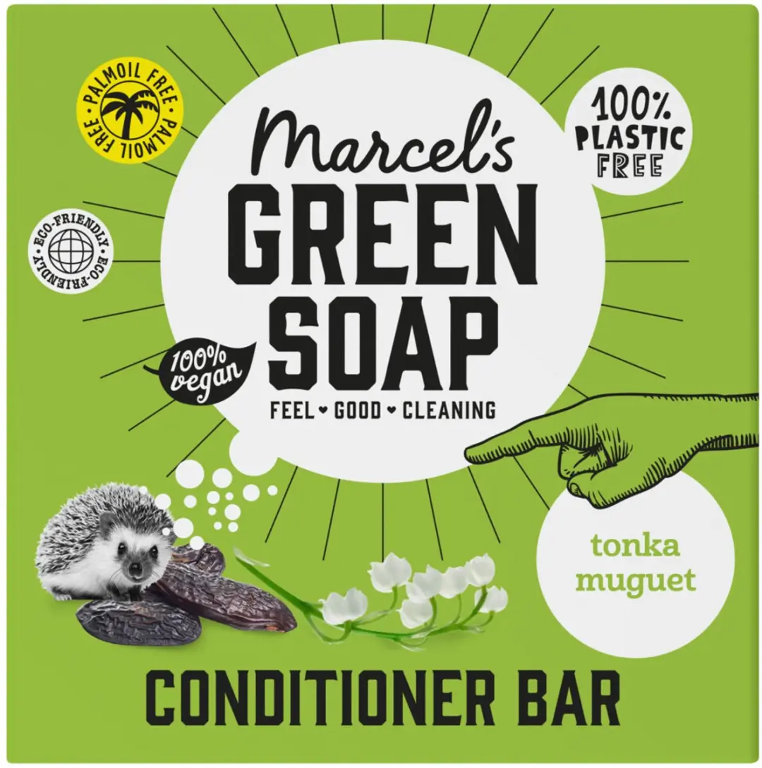 Marcel's Green Soap Conditioner Bar Tonka & Muguet 60g - 2 Stuks