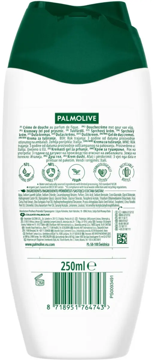 Palmolive Douchecrème Naturals Vijg 250ml - 12 Stuks