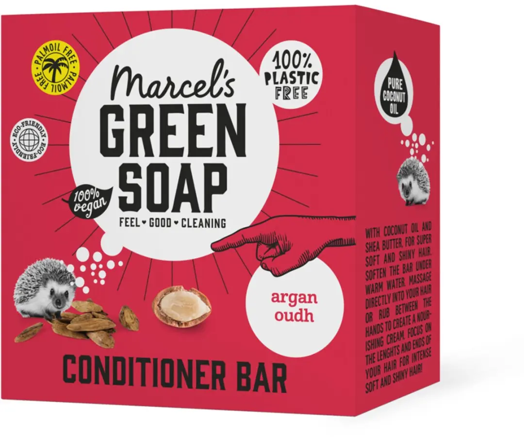 Marcel's Green Soap Conditioner Bar Argan & Oudh 240ml - 4 Stuks