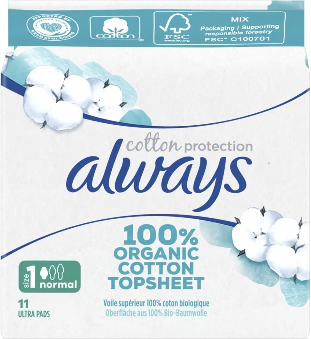 Always Bio Cotton Protection Ultra Maandverband 11 Stuks - 3x4