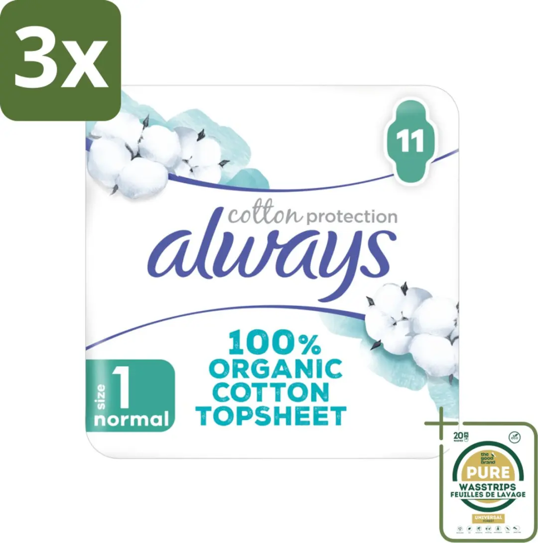 Always Bio Cotton Protection Ultra Maandverband 11 Stuks