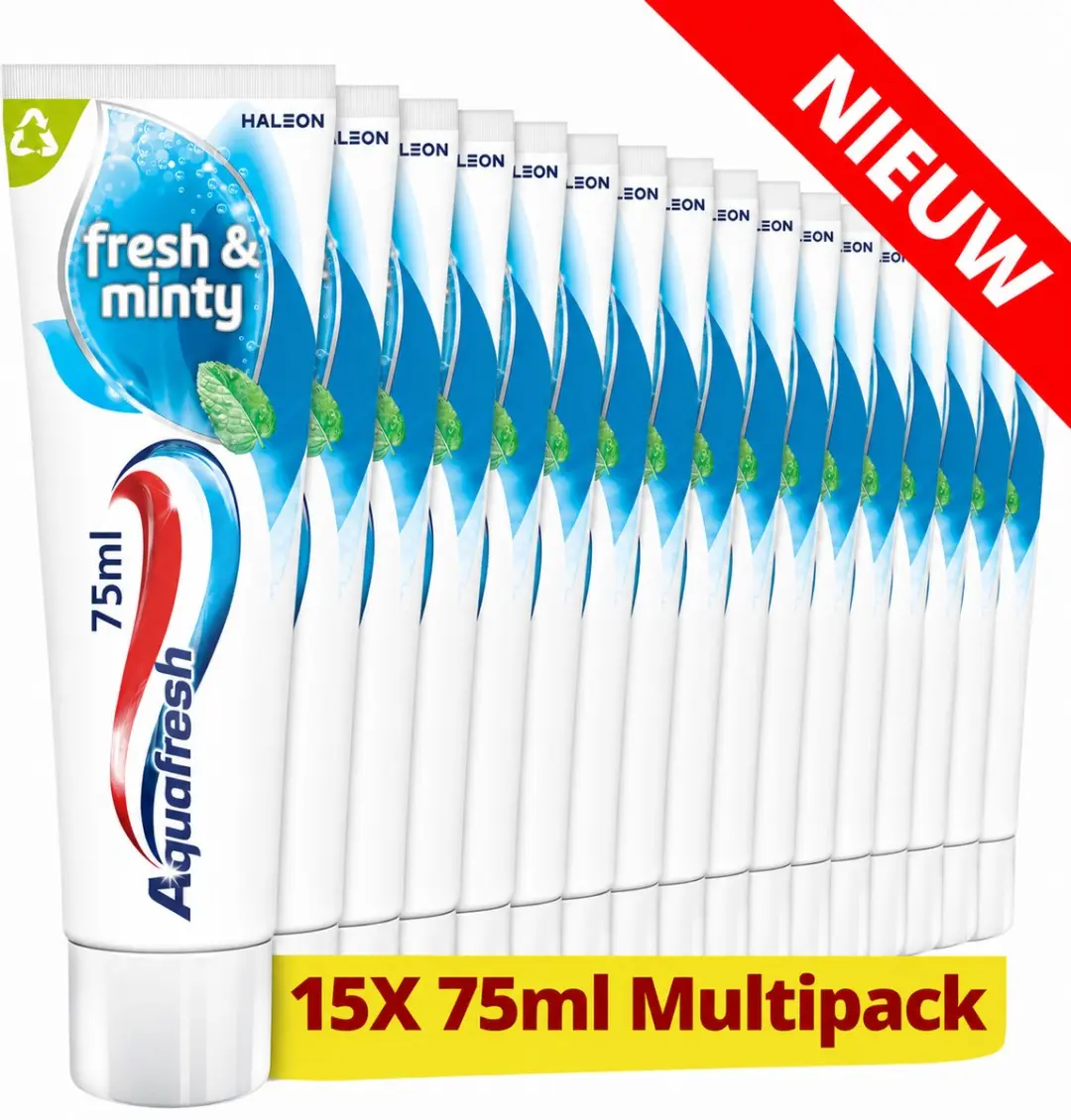 Aquafresh Fresh & Minty 3-in-1 Tandpasta 1125ml - 15 Stuks