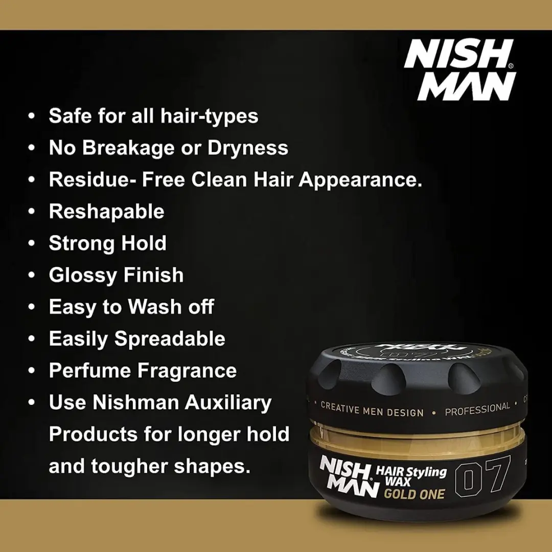 Nishman 07 Gold One Haarwax 150ml - 2 Stuks