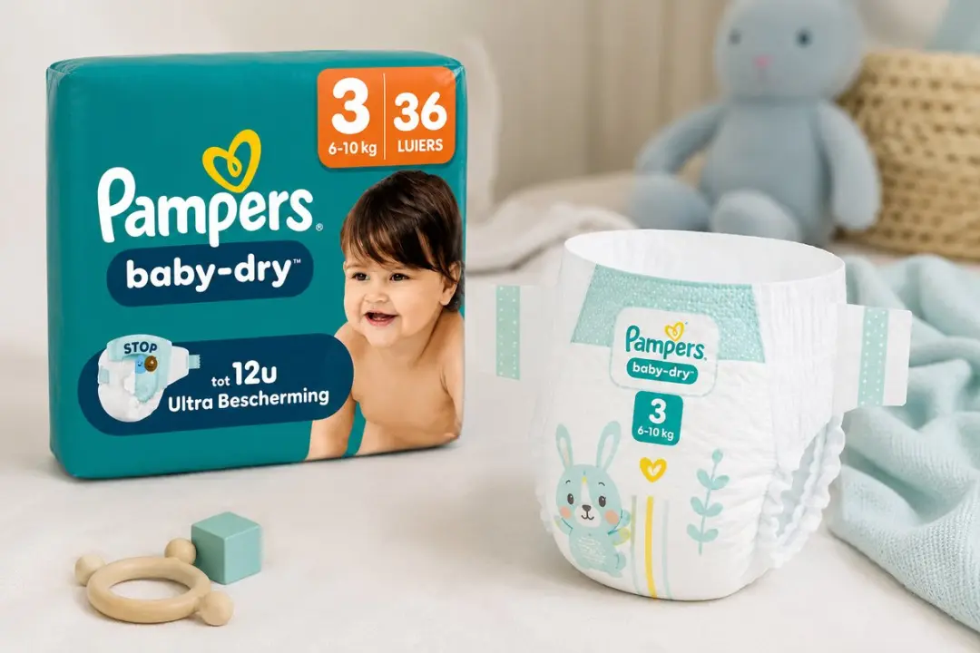 Pampers Baby-Dry Maat 3 Midi Luiers - 144 Stuks