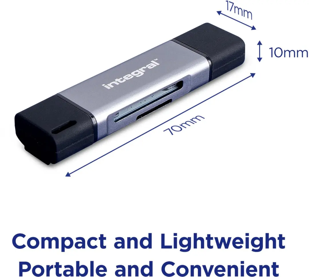 Integral INCRUSB3.2ACSDMSDR USB 3.2 Gen 1 Kaartlezer - SD/MicroSD