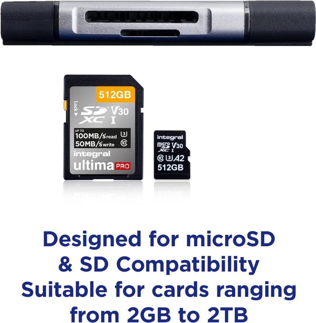 Integral INCRUSB3.2ACSDMSDR USB 3.2 Gen 1 Kaartlezer - SD/MicroSD