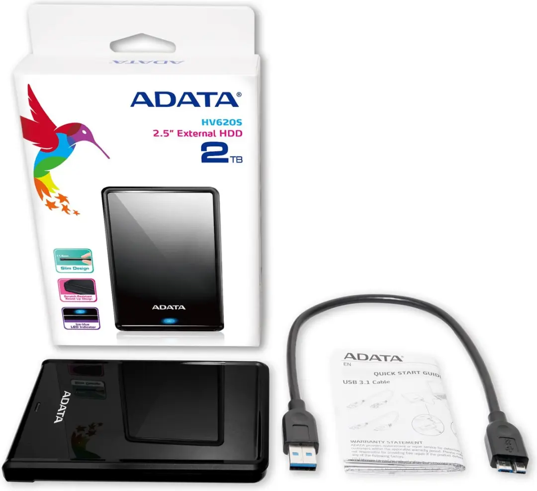 ADATA AHV620S Externe Harde Schijf 2TB - Zwart - afbeelding 6 van 6