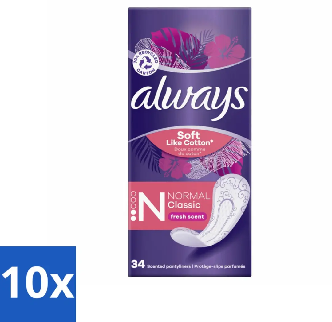 Always Inlegkruisjes Normal 34 Stuks