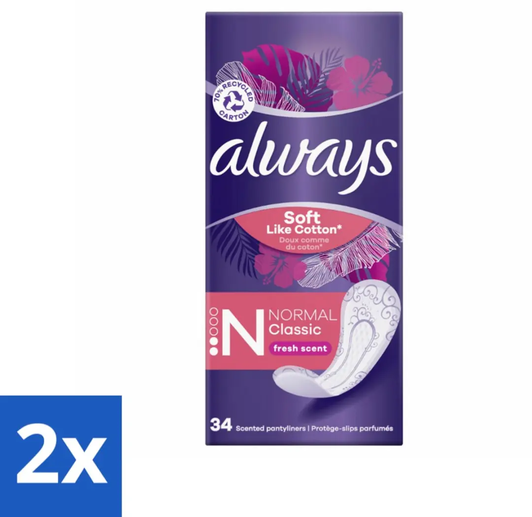 Always Inlegkruisjes Normal 34 Stuks