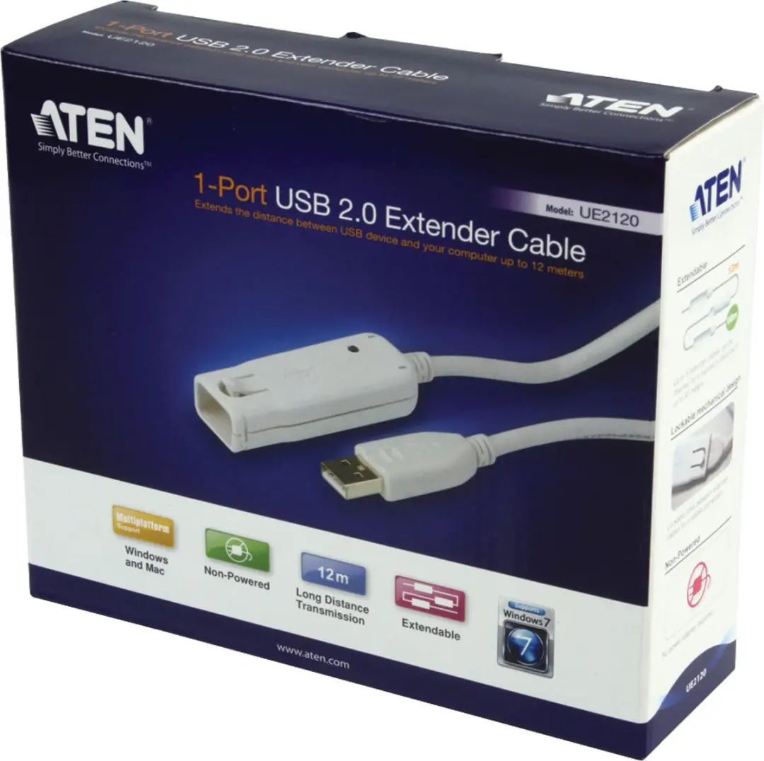 Aten UE2120 USB Verlengkabel 12m - USB2.0 - 0,5A