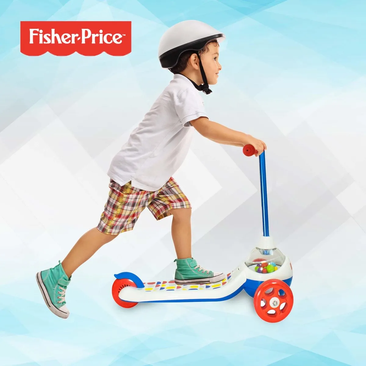 Fisher Price Popping Scooter Step FP04001POP - 3 Wielen 10 Inch - Multicolor