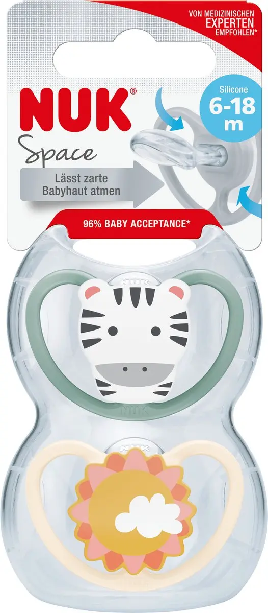 NUK Space Fopspeen Zebra & Zon