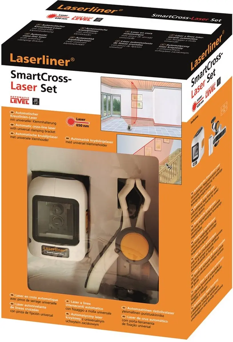Laserliner SmartCross-Laser Set Kruislijnlaser 8m - Zelfnivellerend