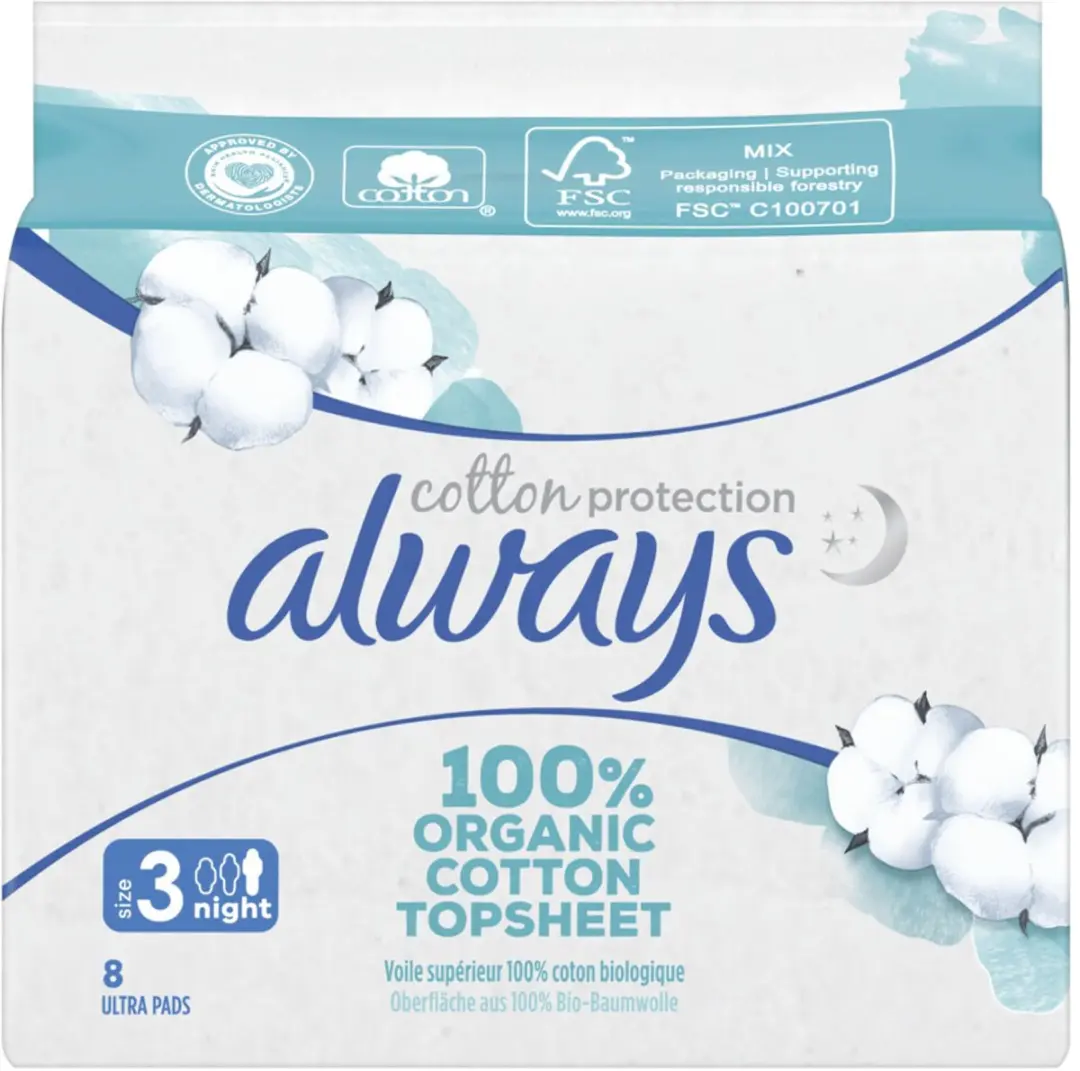 Always Night Maandverband - 32 Stuks (8x4) - Wit