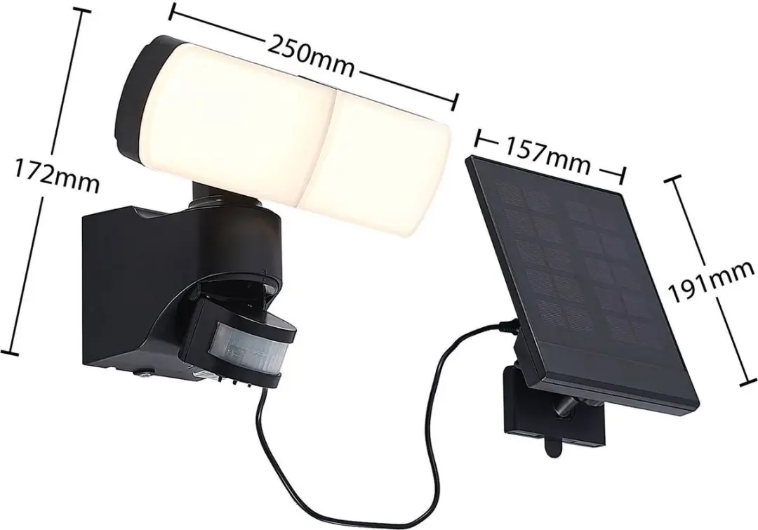 ARCCHIO Solar Buitenlamp 1 Licht 8W - Zwart/Wit