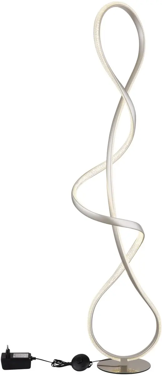 Globo Swirl LED Tafellamp Staal - Wit licht - afbeelding 6 van 6