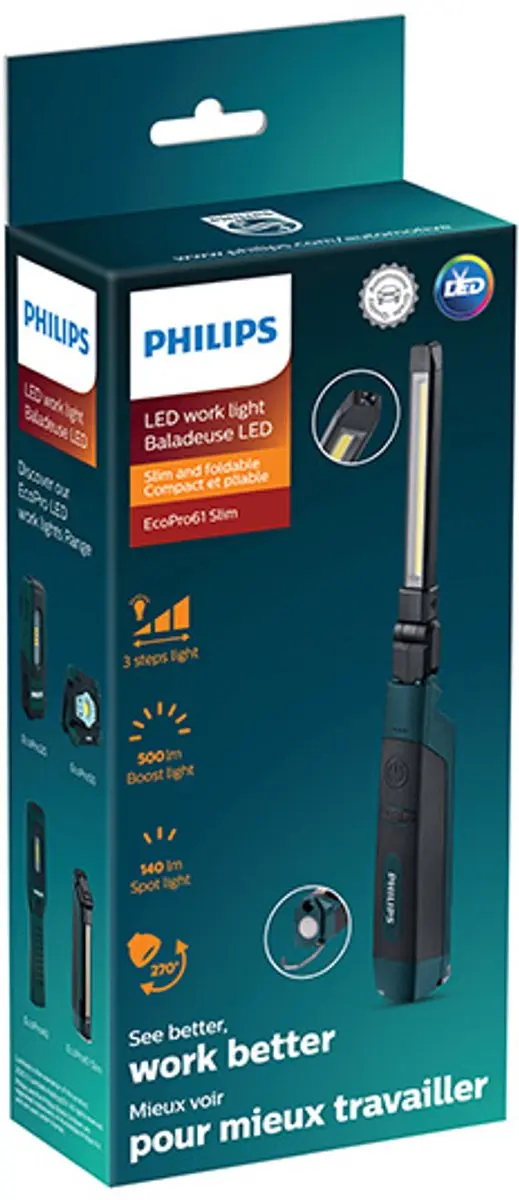 Philips Ecopro61 Slim LED Werklamp - Zwart - afbeelding 6 van 6