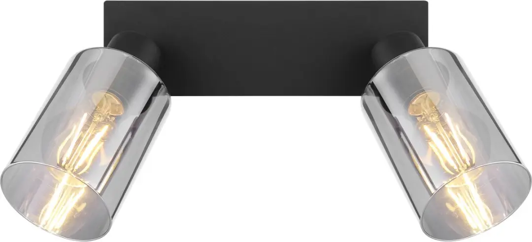 Globo Hadera Opbouwspot E27 - 2 Stuks - Zwart - Ø9cm - afbeelding 2 van 6