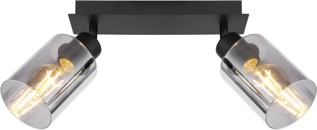 Globo Hadera Opbouwspot E27 - 2 Stuks - Zwart - Ø9cm - afbeelding 3 van 6