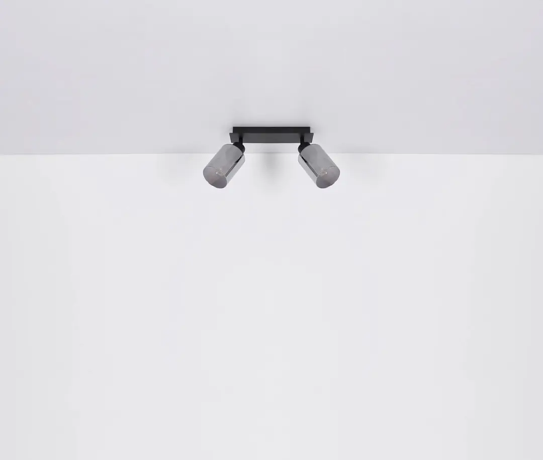 Globo Hadera Opbouwspot E27 - 2 Stuks - Zwart - Ø9cm - afbeelding 4 van 6