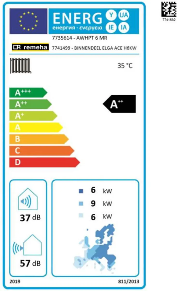 Remeha Hybride Warmtepomp Elga Ace H 6KW - 7741499