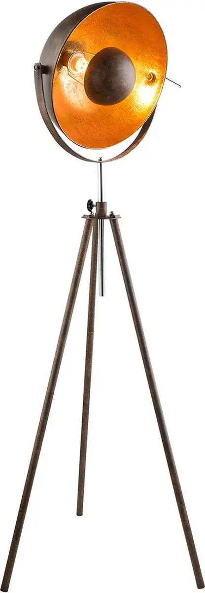 Globo Xirena I Vloerlamp - Bruin - Ø69cm - afbeelding 2 van 6
