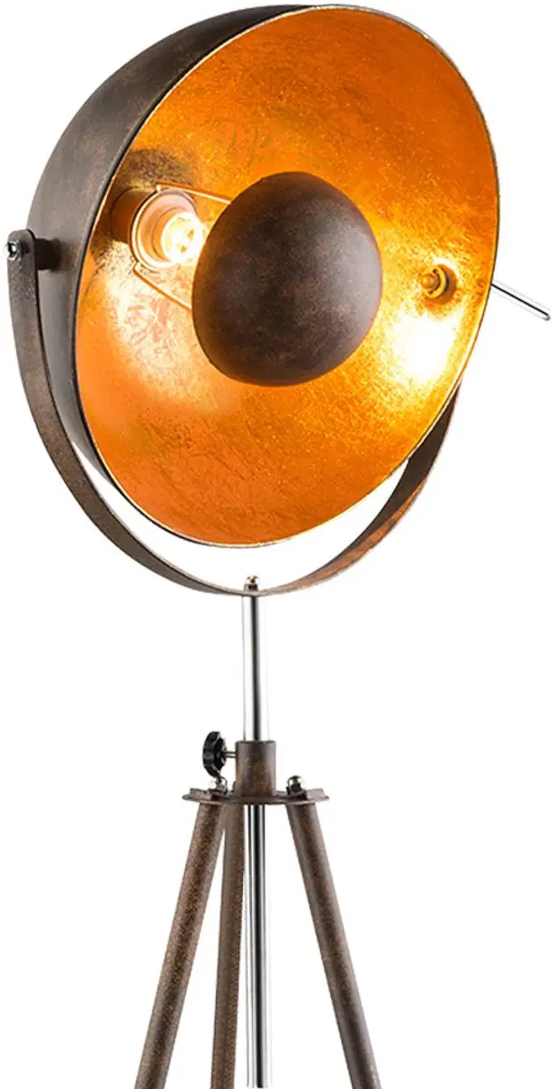 Globo Xirena I Vloerlamp - Bruin - Ø69cm - afbeelding 5 van 6